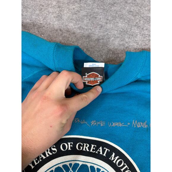 Vintage 90s Harley Davidson 90th Anniversary Sweatshirt Mens L Streetwear Biker - Picture 3 of 7